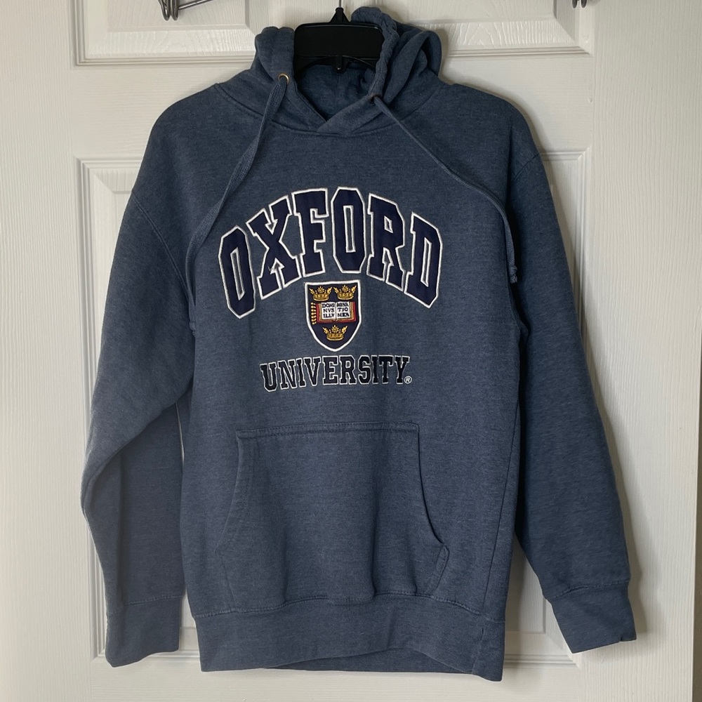 Oxford University Embroidered Sweatshirt Hoodie Cotton Blend